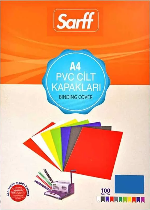 Cilt Kapağı A4 160 Micron PVC Opak Mavi 100'lü