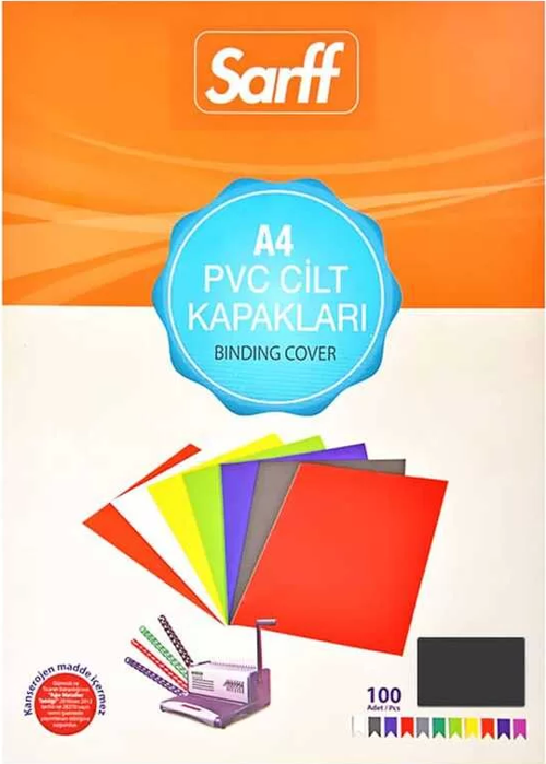 Cilt Kapağı A4 160 Micron PVC Opak Siyah 100'lü