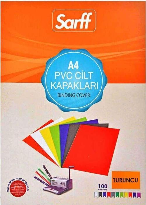 Cilt Kapağı A4 160 Micron Pvc Opak Turuncu 100'lü