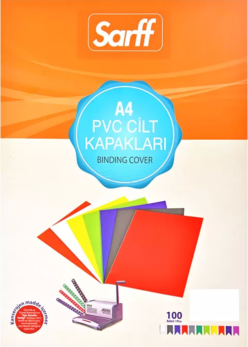 PVC CİLT KAPAĞI A4 160mic BEYAZ 100LÜ (15201012)