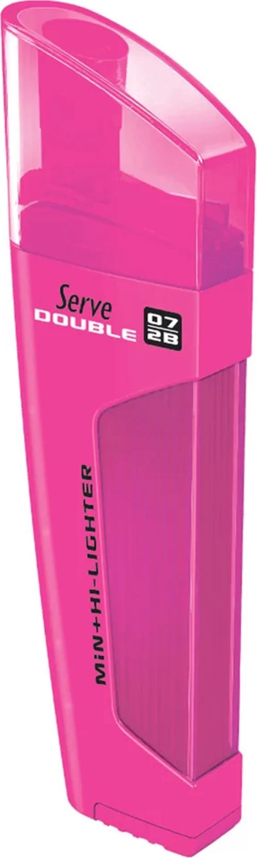 Double Fosforlu Kalem + Kalem Ucu 2B 0.7 mm Pembe