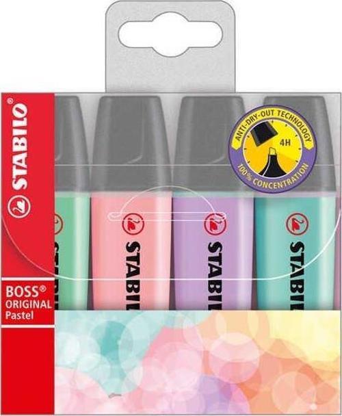 Fosforlu Kalem Boss Pastel 4'lü