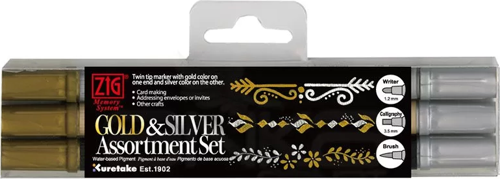 Metalik Yazı Seti Gold-Silver 3lü
