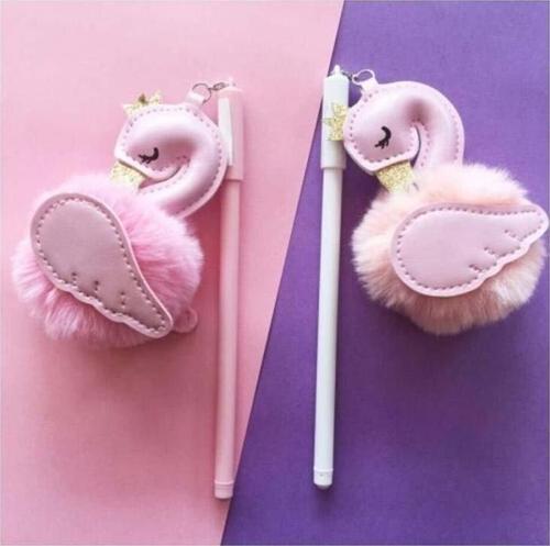 Flamingo Ponpon Deri Kanatlı Jel Tükenmez Tekli MD-040
