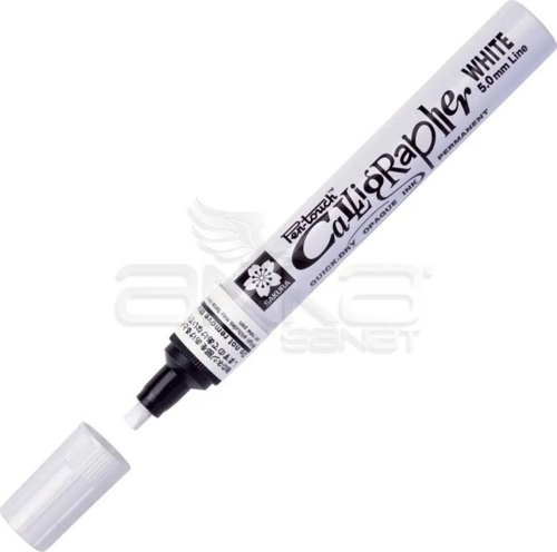 Pen Touch Calligrapher Kaligrafi Kalemi Medium White 5.0mm