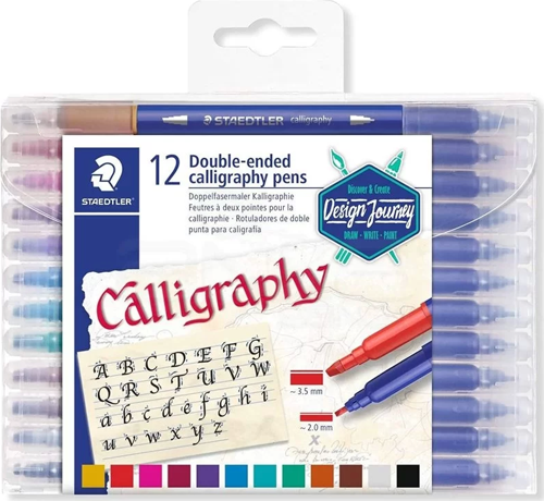 Çift Taraflı Kaligrafi Kalemi 12li 2mm-3.5mm 3005 TB12