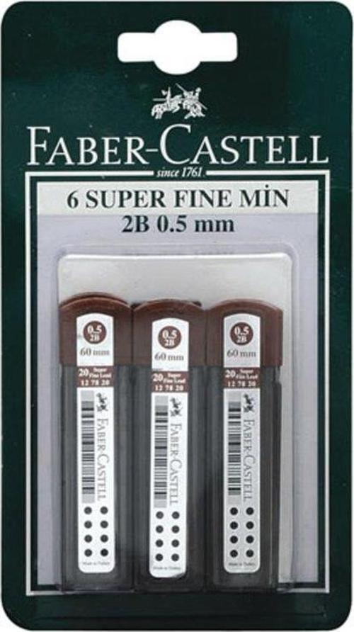 FABER-CASTELL KALEM UCU 0.5 2B 60mm 6LI BLİSTER (127820)