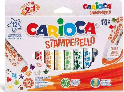 42240 STAMPERELLO KEÇELİ KALEM+DAMGA 12 RENK