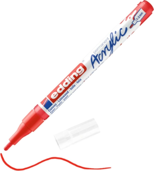 ED5300902 AKRİLİK MARKÖR İNCE UÇLU 1.0-2.0mm TRAFİK KIRMIZISI