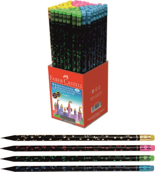 FABER-CASTELL PARTY LATA KURŞUN KALEM SİYAH (5244116873)