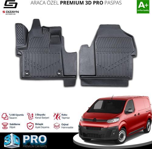 Citroen Jumpy Panelvan 3D Pro Havuzlu Ön 2'Li Paspas 2016 Üzeri A+ Kalite