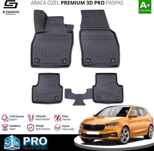 Skoda Fabia 4 3D Pro Havuzlu Paspas 2021 Üzeri A+ Kalite