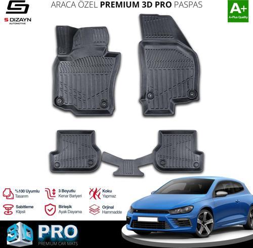 Volkswagen Scirocco 3D Pro Havuzlu Paspas 2008 Üzeri A+ Kalite