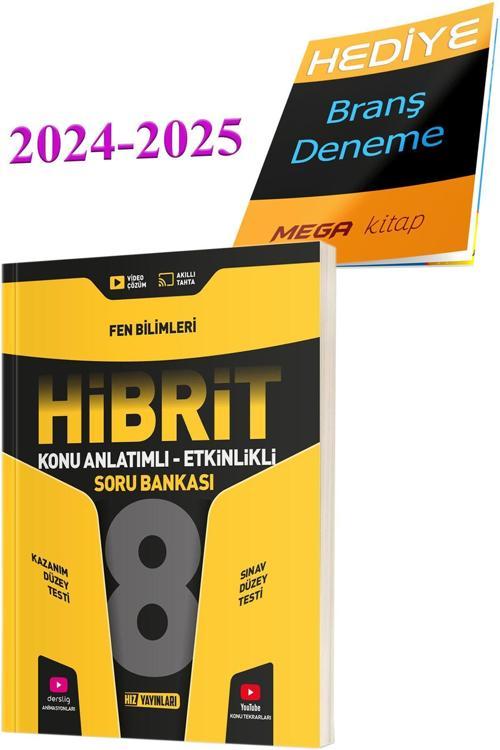 Hız Yayınları 8. Sınıf Hız 2024-2025 Lgs Hibrit Fen Bilimleri Soru (Branş Deneme Hediyeli)