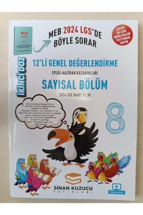 Sinan Kuzucu Yayınları Sinan Kuzucu Lgs 12'Li Genel Deneme Sayısal Bölüm Meb 2024 Böyle Sorar İkinci Doz