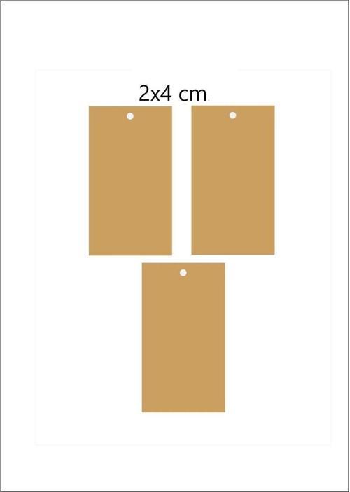 Kraft Fiyat Etiket Kartonu 500 Ad 2X4 Cm 3 Mm Delikli