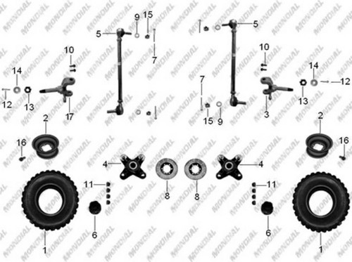 Atv Md200 Jackal Ön Porya Sarı Komple Orj
