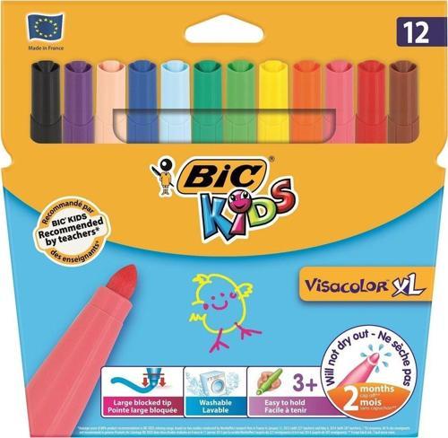 Kids Visacolor XL Jumbo Yıkanabilir Keçeli Boya Kalemi 12 Renk 829007