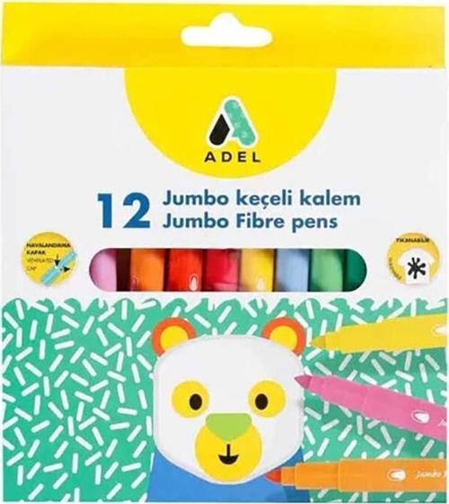 Keçeli Kalem 12 Renk Jumbo 214101