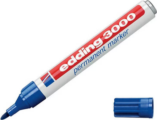 E-3000 Permanent Markör Yuvarlak Uçlu Mavi