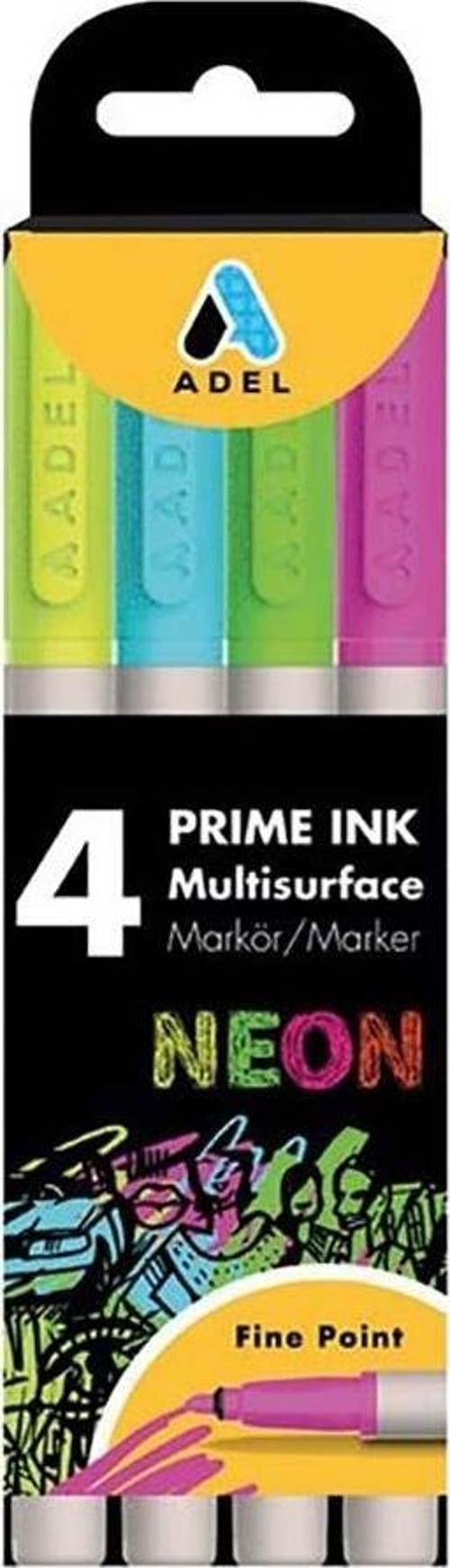 Prime Ink Multisurface 4’Lü Marker Neon