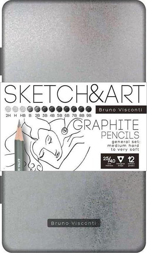 Sketch&Art Kurşun Kalem Seti 12li 2H-9B No:21-0009