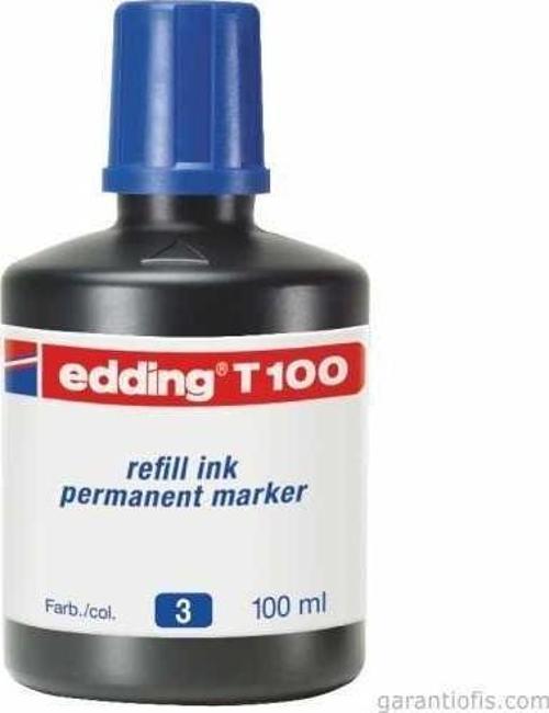 T 100 Mavi Permanent Kalemi Yedek Mürekkebi (100 ml)