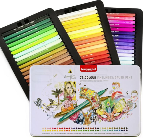 Expression Series Fineliner-Brush Pens Çift Taraflı Kalem 72li 60325072