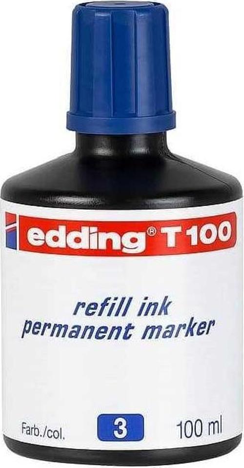 T100 Permanent Markör Yedek Mürekkep 100 ml Mavi