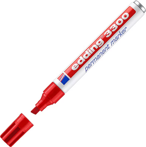 3300 Permanent Markör Kesik Uçlu Kırmızı