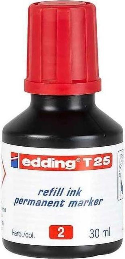 T25 Permanent Markör Yedek Mürekkep 30 ml Kırmızı