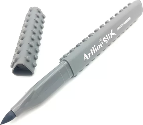 ETX-F STİX BRUSH MARKÖR ESNEK FIRÇA UÇLU KEÇELİ KALEM GRİ