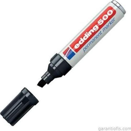 500 Kesik Uçlu Siyah Permanent Marker Kalem