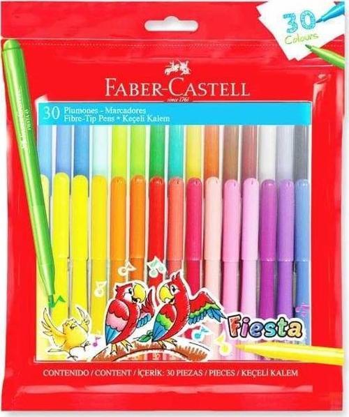 Faber Castell Fiesta Keçeli Boya Kalemi 30'lu
