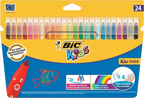 KİDS COULEUR YIKANABİLİR KEÇELİ KALEM 24 RENK (841800)
