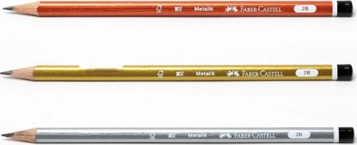 FABER-CASTELL METALİK ÜÇGEN MERCANLI KURŞUN KALEM 2B (5244321602)