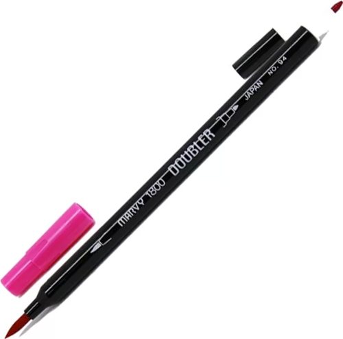 1800-94 BRUSH PEN ÇİFT UÇLU FIRÇA KALEM SCARLET