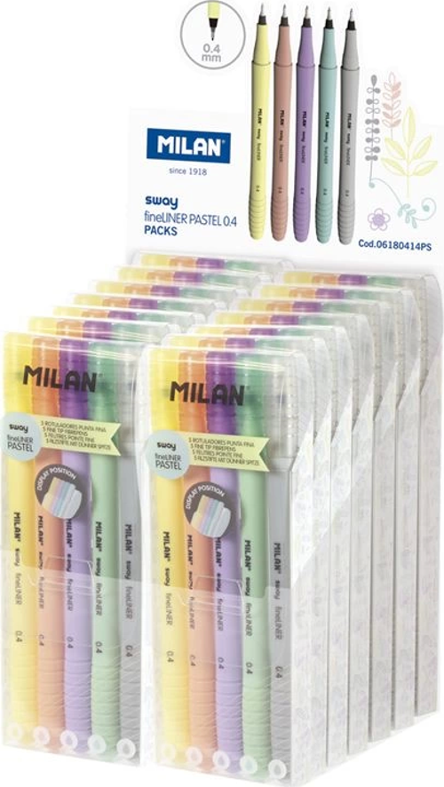 MILAN 06180414PS SWAY FINE RENKLİ TÜKENMEZ KALEM - 5ADET