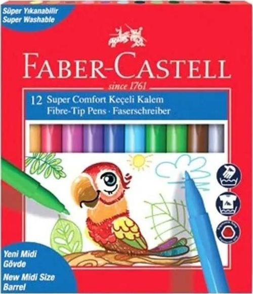 Faber Comfort Keçeli Kalem Klasik Renk 12’Li Bio 5062000009000