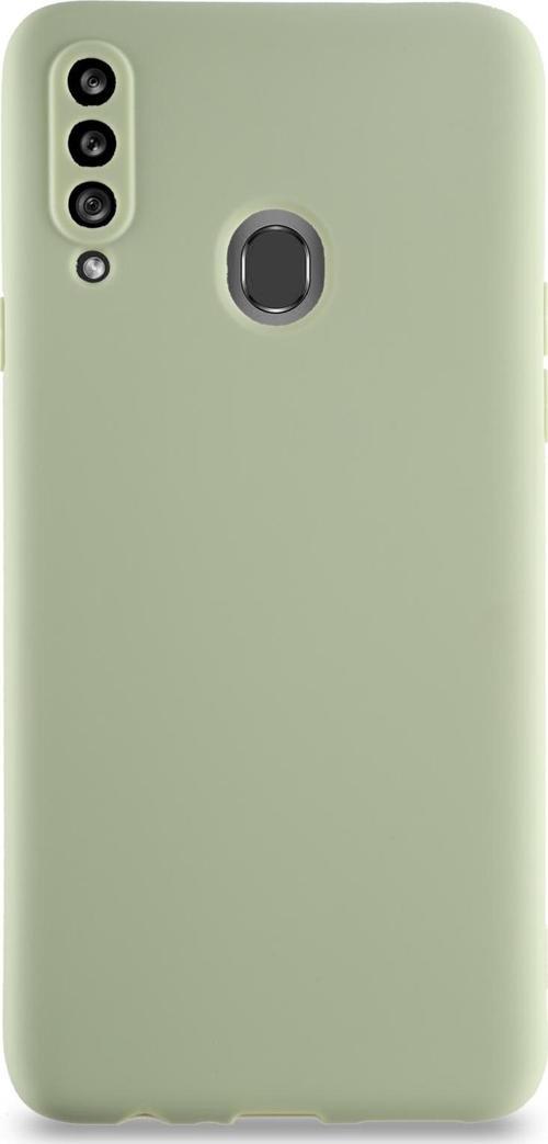 Samsung Galaxy A20S Kılıf Kamera Korumalı Premier Silikon Kapak - Su Yeşili
