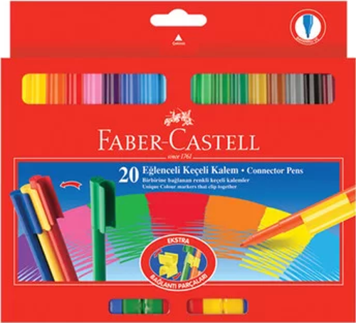 FABER-CASTELL EĞLENCELİ KEÇELİ KALEM 20 RENK (112000)