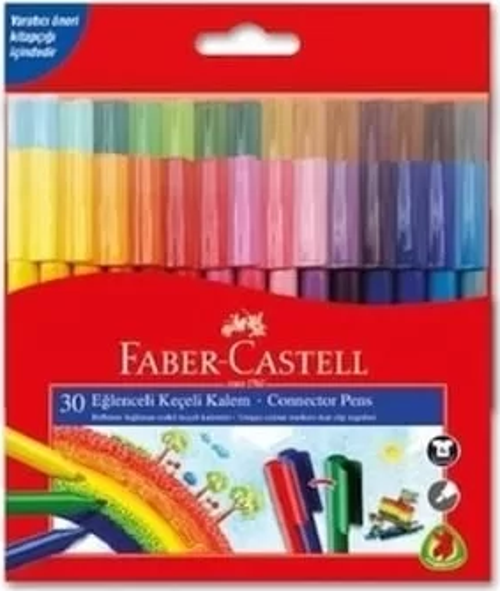 FABER-CASTELL EĞLENCELİ KEÇELİ KALEM 30 RENK (113000)