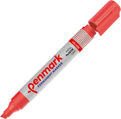 HS-406-03 PERMANENT MARKÖR KESİK UÇ KIRMIZI