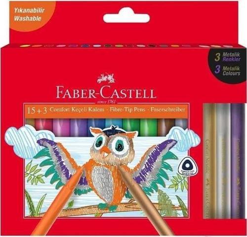 Faber-Castell Keçeli Kalem Comfort 15+3 Metalik