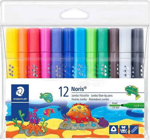 Noris Jumbo Üçgen Keçeli Kalem 3.0mm 12li 328-B