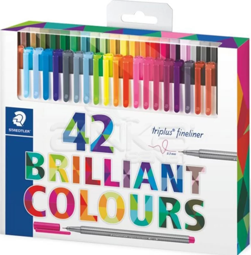 Triplus Fineliner İnce Uçlu Keçeli Kalem 0.3mm 42li Set