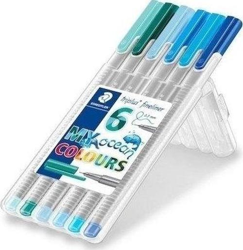 TRIPLUS ÜÇGEN FİNELİNER 0,3mm OKYANUS 6'LI