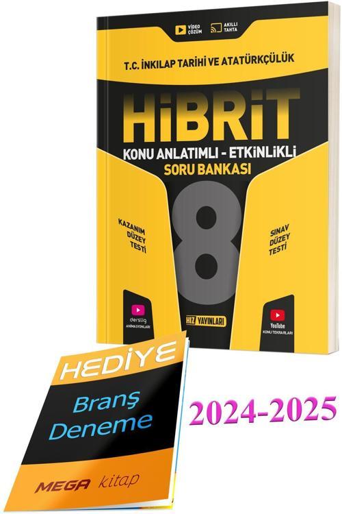 Hız Yayınları 8. Sınıf Hız 2024-2025 Lgs 8. Sınıf Hibrit T.C. İnkılap Tarihi Soru Bankası (Branş Deneme Hediyeli)