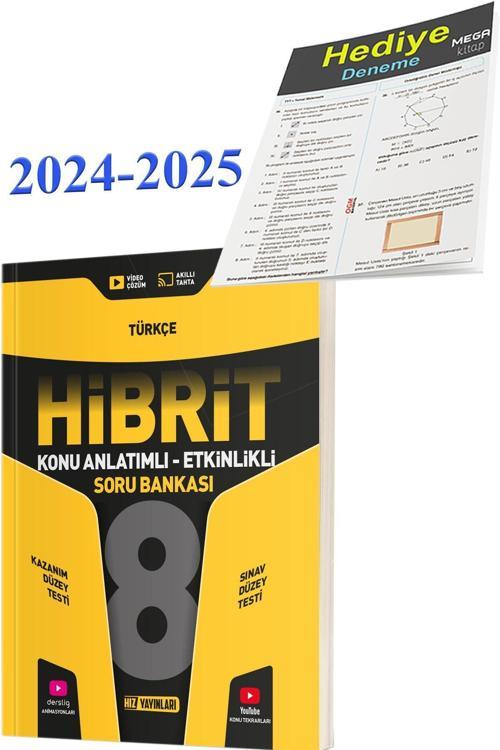 Hız Yayınları 8. Sınıf Hız 2024-2025 Lgs Hibrit Türkçe Soru Bankası (Deneme Hediyeli)