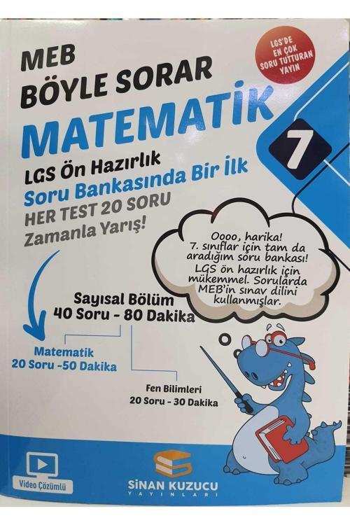 Sinan Kuzucu Yayınları 7. Sınıf Meb Böyle Sorar Matematik Soru Bankası Video Çözümlü